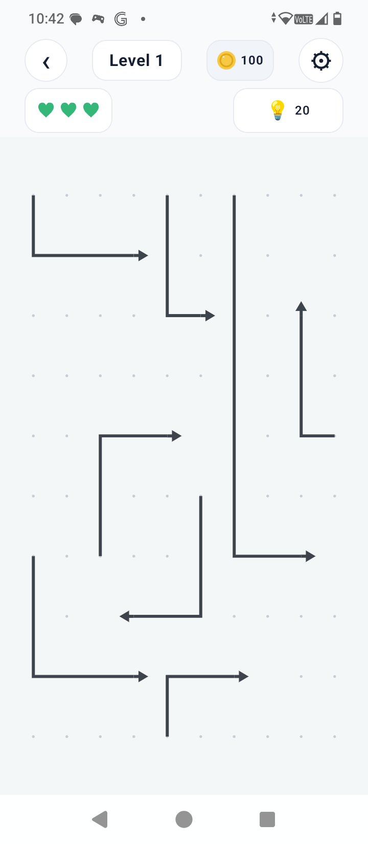 Puzzle Hub Level 1 gameplay screen